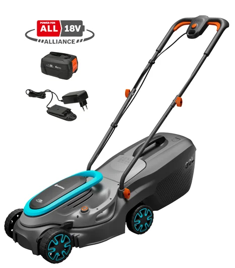 Aku sekačka na trávu Gardena PowerMax 32/18V 14632-20 / 4 Ah / modrá/černá Varianta: ivi1