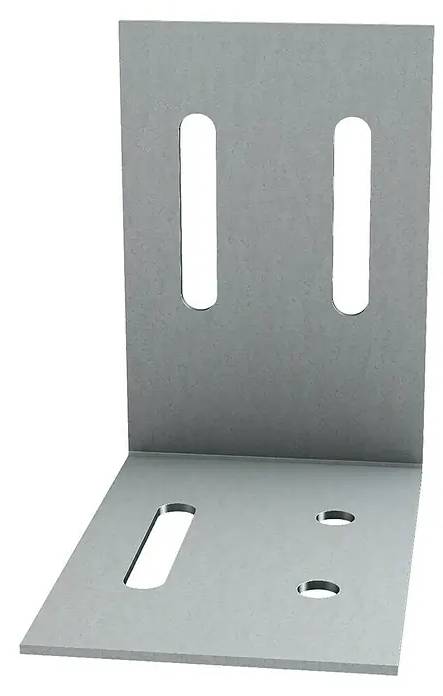 German Úhelník pro kotvení / 100 × 110 × 110 mm / ocel / stříbrná Varianta: ivi1