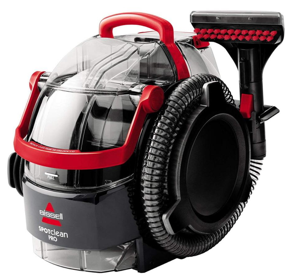 Bezsáčkový víceúčelový vysavač Bissell 1558N SpotClean Professional / 750 W / 82 dB / černá/červená / ZÁNOVNÍ