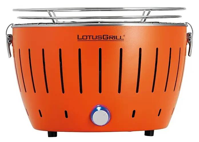 Stolní gril na dřevěné uhlí LotusGrill S / Ø 26 cm / nerezová ocel / oranžová Varianta: ivi1