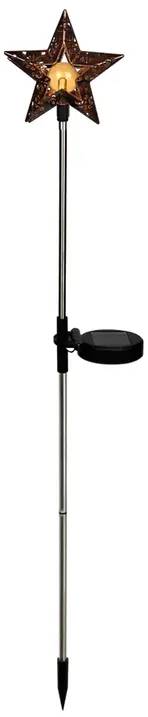 German Solární svítidlo hvězda / ocel/plast / 82 cm / teplá bílá / černá/bronzová Varianta: ivi1