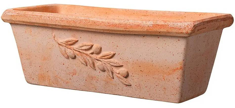 Keramický květináč Deroma Olive /  40 x 19 x 14,5 cm / terakota / cihlová Varianta: ivi7