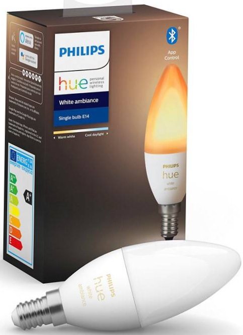 Chytrá LED žárovka Philips Hue White Ambiance / E14 / 6 W / 470 lm / Bluetooth / teplá/studená bílá Varianta: ivi1