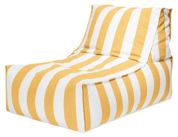 Sedací vak Sitting Point Santorin Rock / 100 x 65 x 65 cm / 100% polypropylen/polystyren / žlutá/bílá Varianta: ivi1