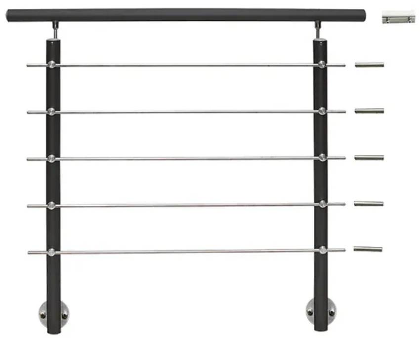 Set zábradlí Treba Frewa AG5 / 150 cm / Ø 4,2 cm / hliník/nerezová ocel / antracitová/stříbrná Varianta: ivi2