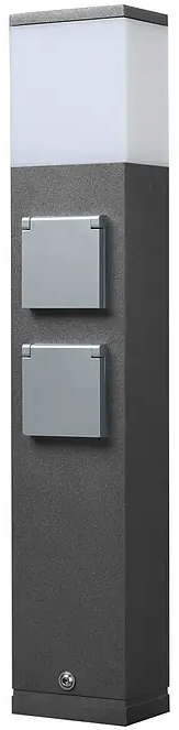 LED chodníkové světlo Lavida Milan / 12 W / teplá bílá / šedá Varianta: ivi1