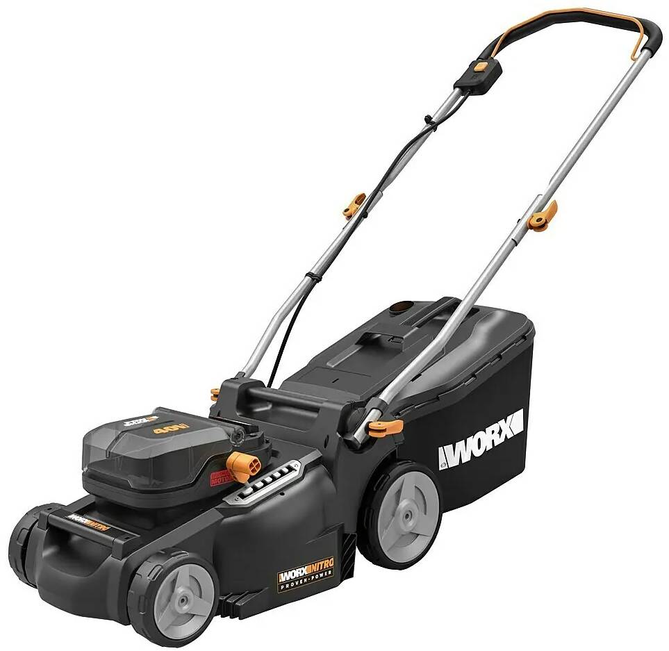 Aku sekačka Worx WG737E / 40 V / 2x 4 Ah / do 500 m² / černá/oranžová Varianta: ivi1