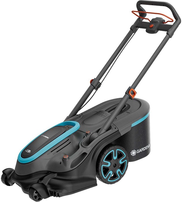 Aku sekačka na trávu Gardena PowerMax Duo 46/36V 14646-20 / šířka záběru 46 cm / 50 l / 90 dB / černá/modrá Varianta: ivi1