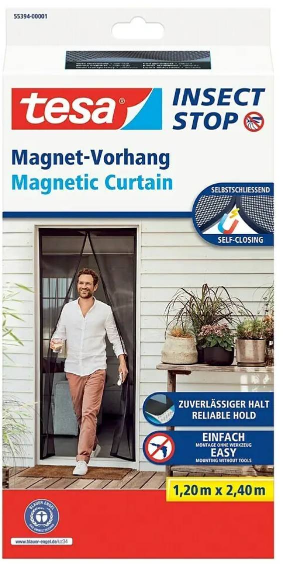 Síť proti hmyzu Tesa Insect Stop / 120 x 240 cm / polyester / antracitová Varianta: ivi2