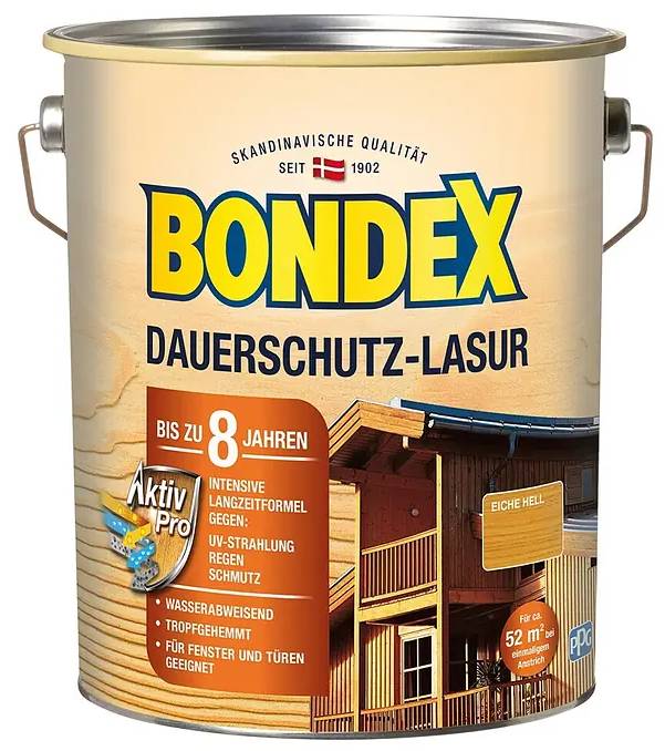 Ochranná glazura Bondex / 4 l / 75 ml/m² / světlý dub Varianta: ivi1