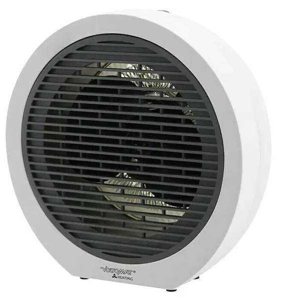 Teplovzdušný ventilátor Voltomat HEATING Globe / 2000 W / do  25 m² / plast / bílá/šedá Varianta: ivi1