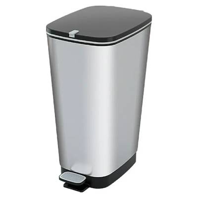Odpadkový koš KIS Chic / 45 l / černá/stříbrná Varianta: ivi1