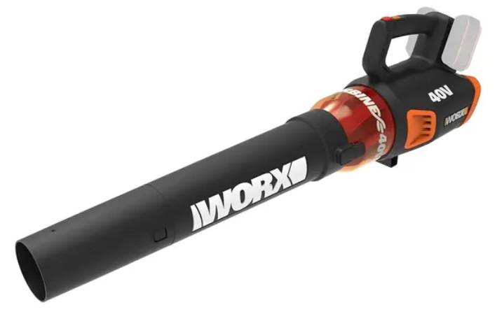 Aku fukar na listí Worx PowerShare WG584E.9 / BEZ AKUMULÁTORU A NABÍJEČKY / 2x 20 V / 145 km/hod. /  720 m³/hod. / černá/oranžová Varianta: ivi1