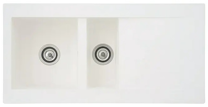 Vestavný dřez Respekta Denver / 100 x 50 cm / bílá Varianta: ivi1