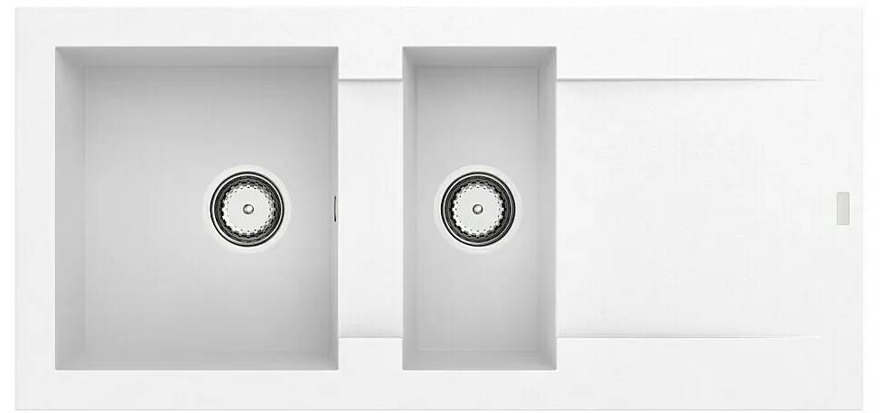 Vestavný dřez Carea Dukkah 1½ / 105 x 50 x 20 cm / CAREAgranit / bílá Varianta: ivi1