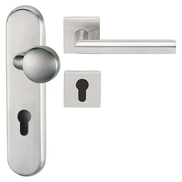 Dveřní kování Diamond Doors Warrior ES1 / knoflík zvenku, klika zevnitř / 72 mm / stříbrná Varianta: ivi1