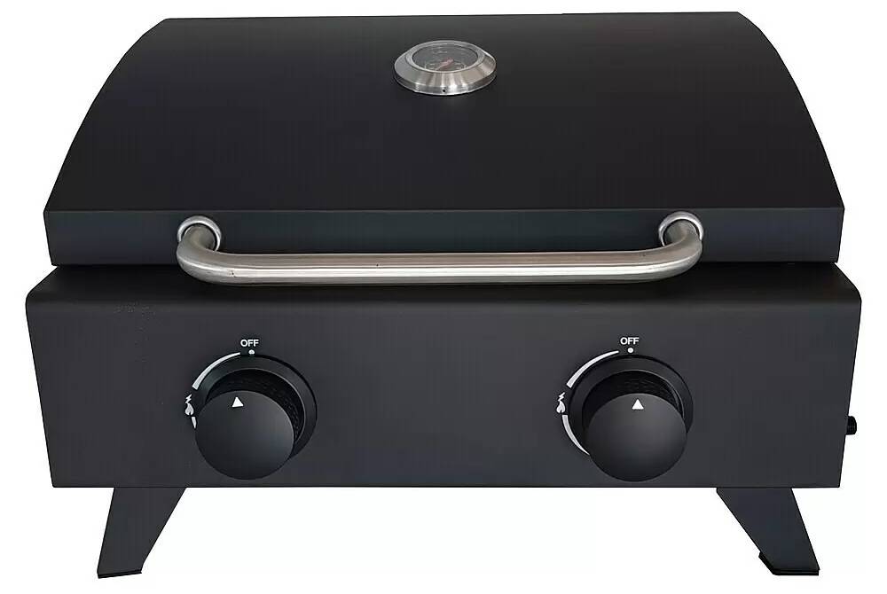 Plynový gril Grillstar / 47 x 34,8 cm / 6 kW / 2 hořáky / ocel/nerez / černá Varianta: ivi1