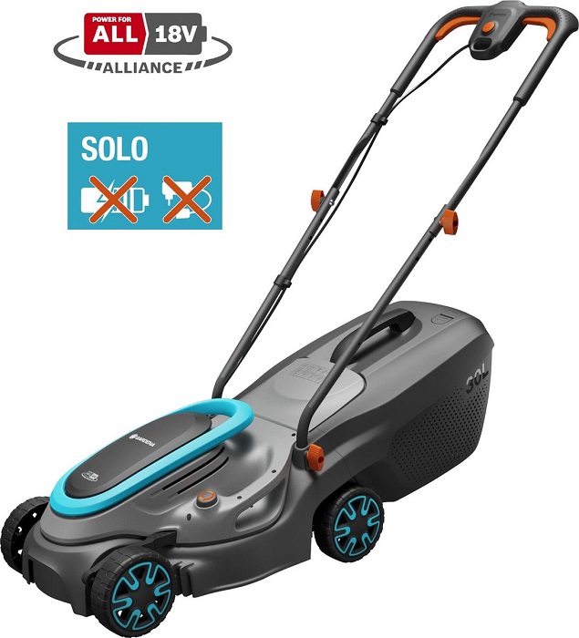 Akumulátorová sekačka Gardena PowerMax 32/18V P4A 14632-55 / 32 cm / 30 l / bez baterie / šedá/modrá Varianta: ivi2
