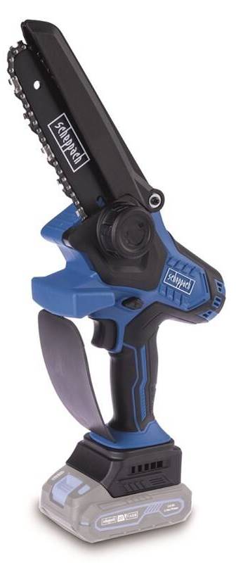 Aku řetězová pila Scheppach BC-PS150-X / BEZ AKUMULÁTORU A NABÍJEČKY / 20 V / délka lišty 15 cm / modrá/černá Varianta: ivi1