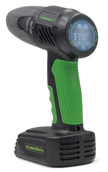 Aku kompresor a vysavač Hammersmith AirStorm / 7,4 V / 10,3 bar / 18,5 W / černá/zelená Varianta: ivi1