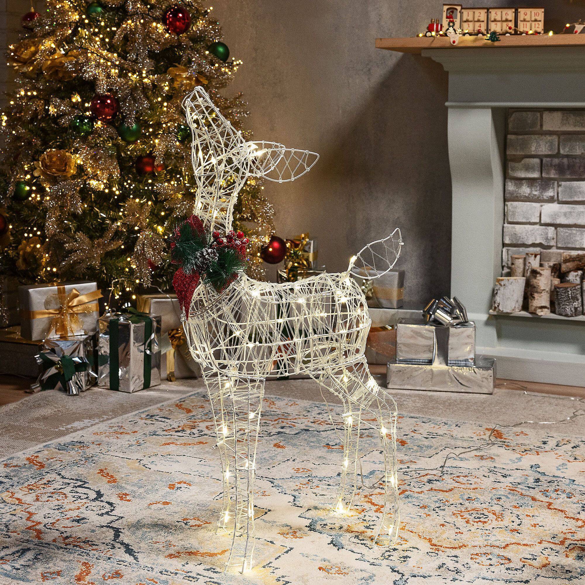 QVC Vánoční dekorace s LED osvětlením Santa's Express – sob / teplá bílá Varianta: ivi1