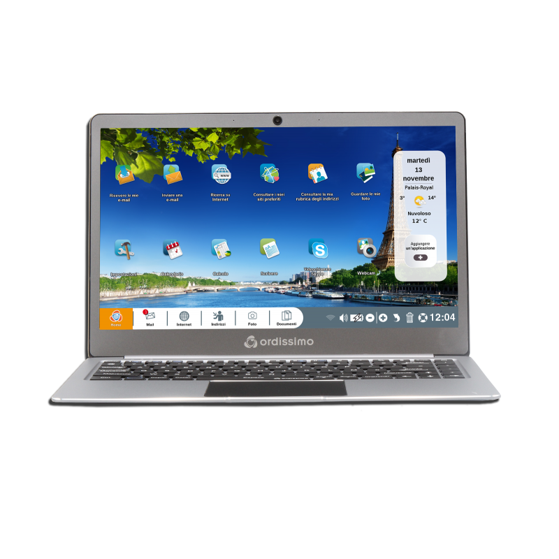 Notebook Ordissimo Agathe 3 (ART0371-IT) / 4GB/64GB/ 14" (36 cm) / Intel Celeron N4000 / stříbrná Varianta: ivi1