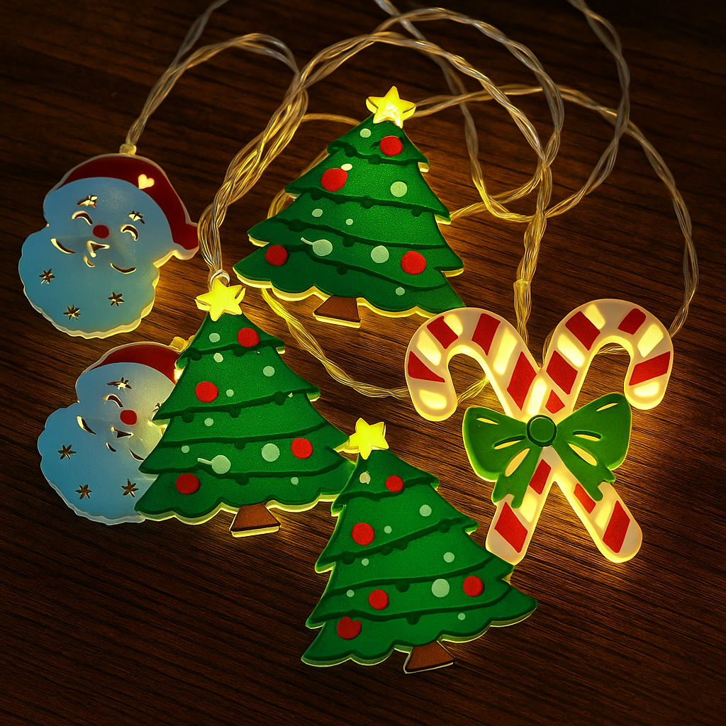 Sada 3 světelných LED řetězů BestBerg / 3 motivy / 2 m Varianta: ivi0