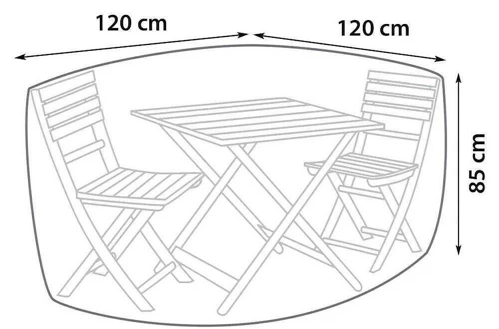 Ochranný obal na balkonový nábytek Sunfun / polyester / Ø 120 cm / antracitová Varianta: ivi1
