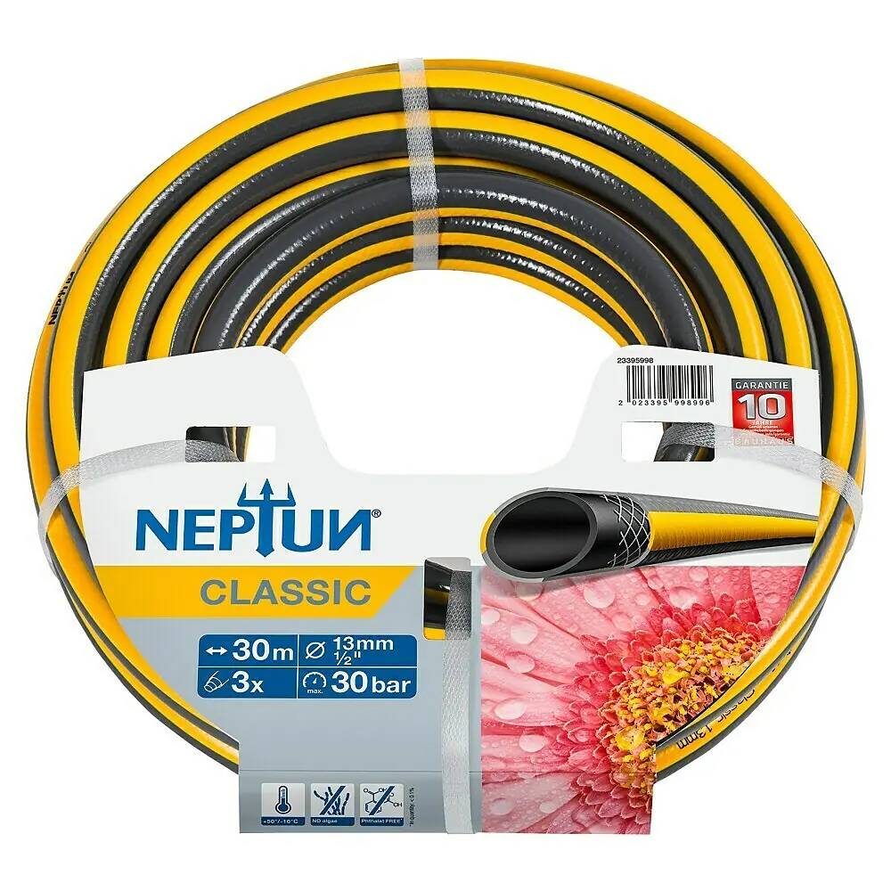 Zahradní hadice Neptun Classic / 13 mm x 20 m / šedá/žlutá Varianta: ivi1