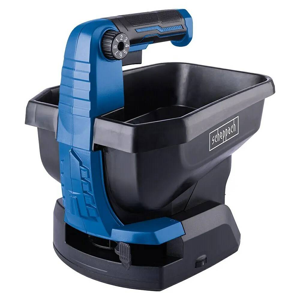 Aku ruční rozmetadlo Scheppach C-GSP800-X / BEZ AKUMULÁTORU A NABÍJEČKY / 3,5 l / černá/modrá Varianta: ivi1