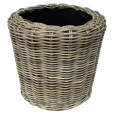 Květináč Van der Leeden Mandwerk / 42 x 44 cm / ratan / šedá Varianta: ivi1