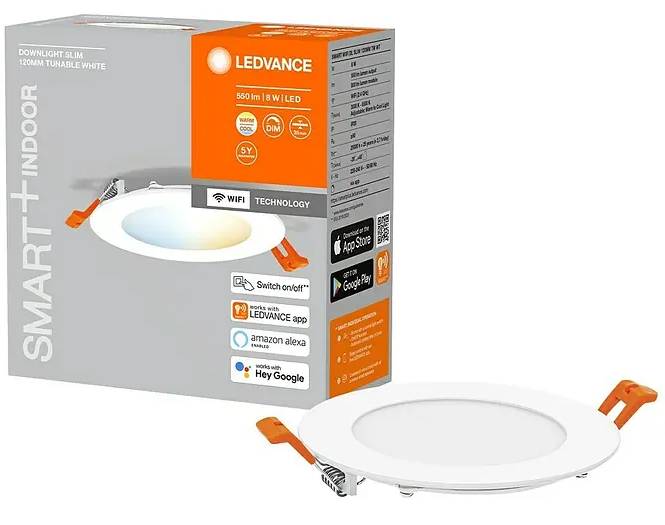 Stropní vestavné LED svítidlo Ledvance / 12 x 2,4 cm / 8 W / IP20 / bílá Varianta: ivi1