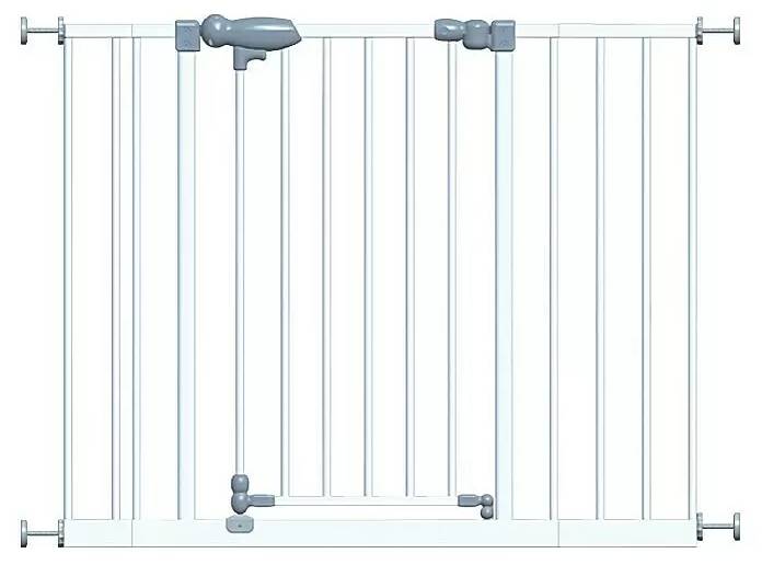 German Bezpečnostní zábrana Premium / 65-104 x 75 cm / kov / bílá/šedá Varianta: ivi1