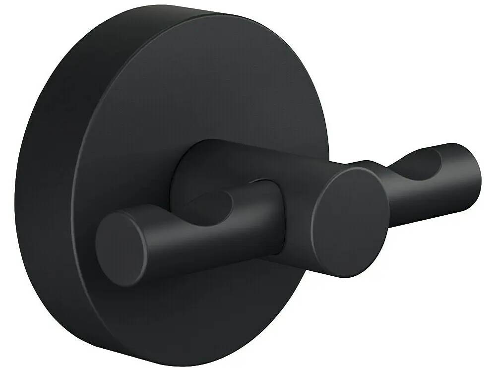 Dvojitý háček na ručníky Tesa Moon / kov / 2 ramenný / černá Varianta: ivi1