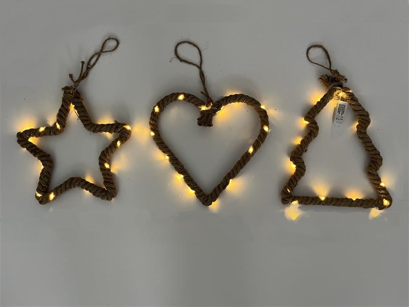 German Vánoční dekorace s LED světýlky –⁠⁠⁠⁠⁠⁠ náhodný vzor / 1ks Varianta: ivi0