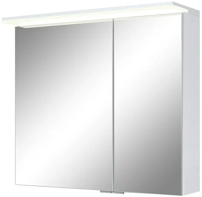 Zrcadlová skříňka s LED osvětlením Riva Matrix / 80 x 72,4 cm / světlo 4000 K / bílá Varianta: ivi1