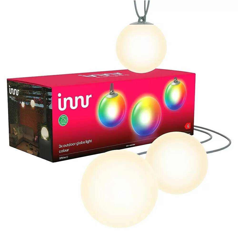 Venkovní chytré osvětlení Innr Lighting OGL 130 C / 3 ks / 4,6 W / RGBW / IP65 / bílá Varianta: ivi1