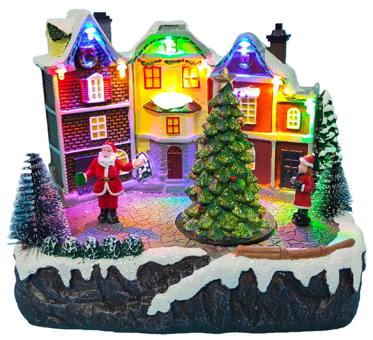 Vánoční scénka s osvětlením a melodií – vesnička BestBerg BBXS-920 / 20 x 15 x 17,2 cm Varianta: ivi0