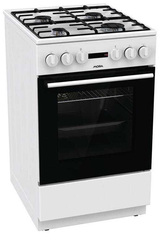 Kombinovaný sporák Mora K 5255 BW / 70 l / 8 programů / 3200 W / bílá Varianta: ivi1