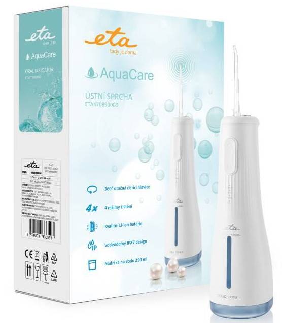 Ústní sprcha ETA AquaCare II 4708 90000 / 4 režimy / 30-120 PSI / bílá Varianta: ivi1