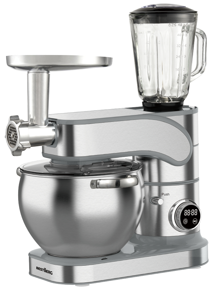 Celokovový kuchyňský robot BestBerg BBR-20SG / 2500 W / 10 l / 12 rychlostí Varianta: ivi0