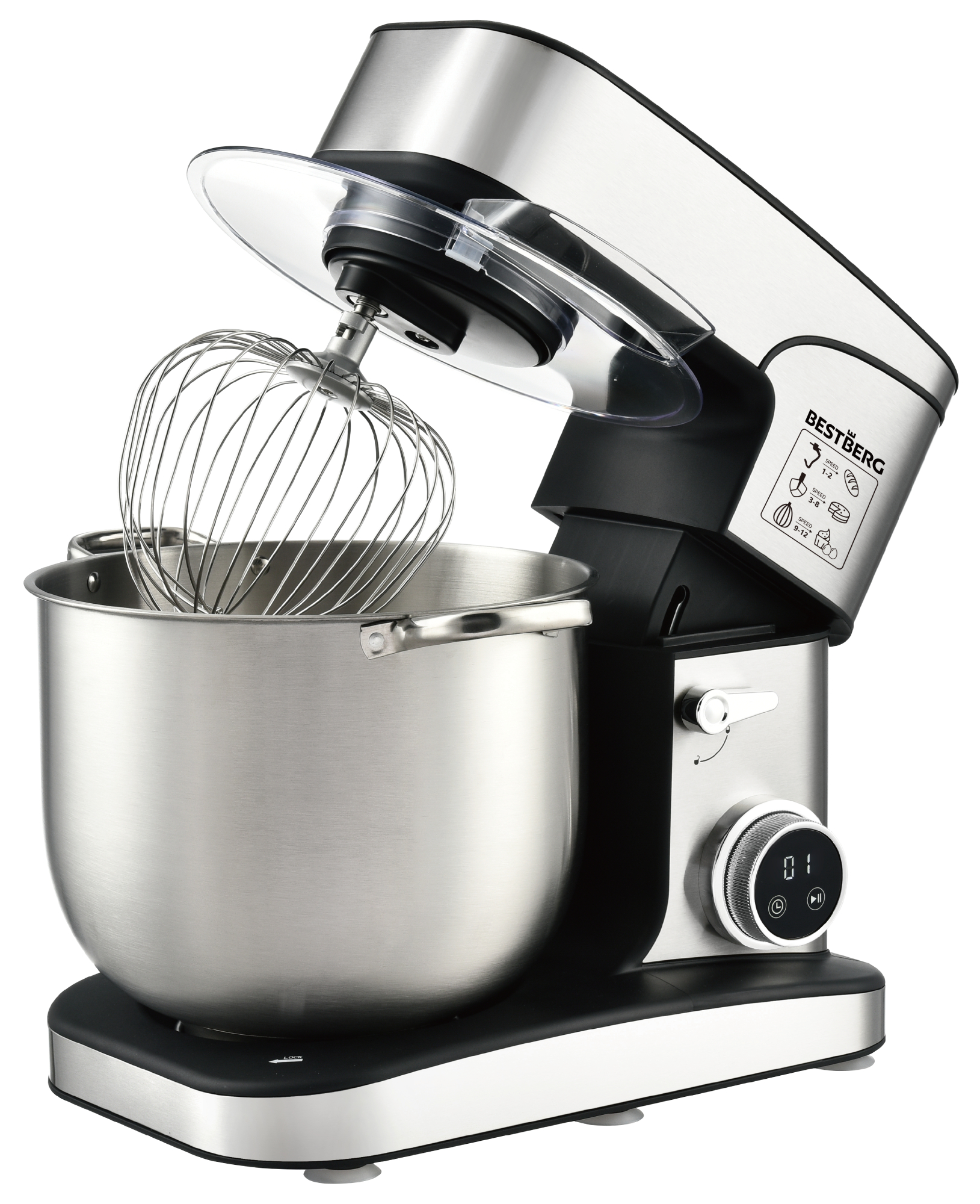 Profesionální kuchyňský robot BestBerg BBR-P3500S / 3500 W / 16 l / 12 rychlostí Varianta: ivi0