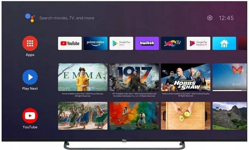 Smart televize Qilive Q65UA221B / LED / 3840 x 2160 px / 65" (165 cm) / 4K Ultra HD / černá Varianta: ivi1