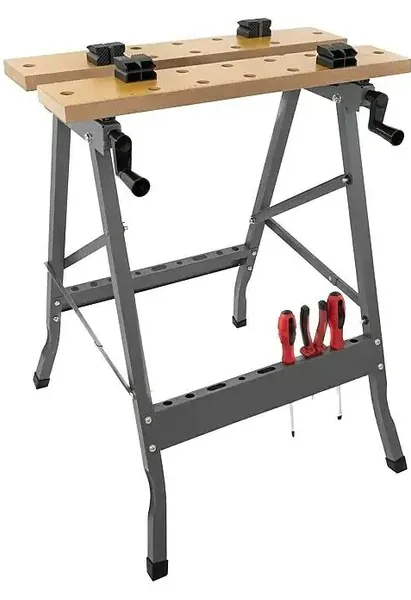 German Dílenský stůl skládací / max. nosnost 150 kg / šedá/hnědá Varianta: ivi1