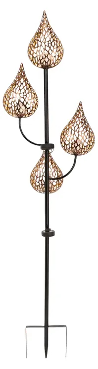 Bauhaus Solární svítidlo plameny / 3000 K / teplá bílá / černá/hnědá Varianta: ivi2