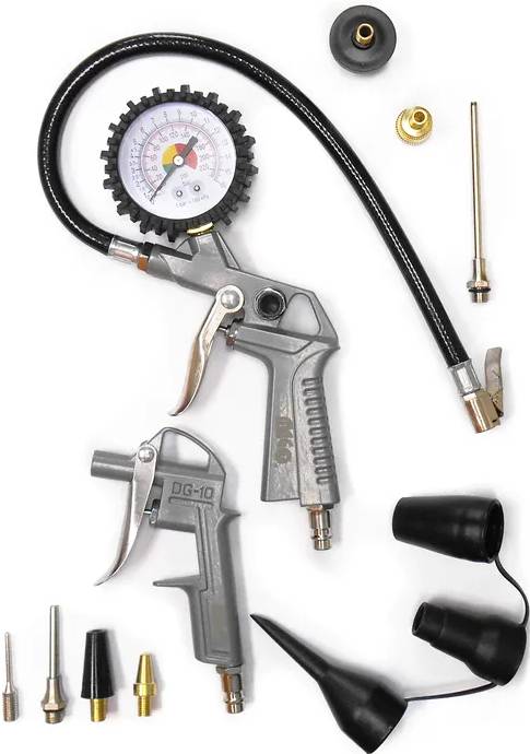 German Sada příslušenství ke kompresorům / 12 ks / černá/stříbrná Varianta: ivi1