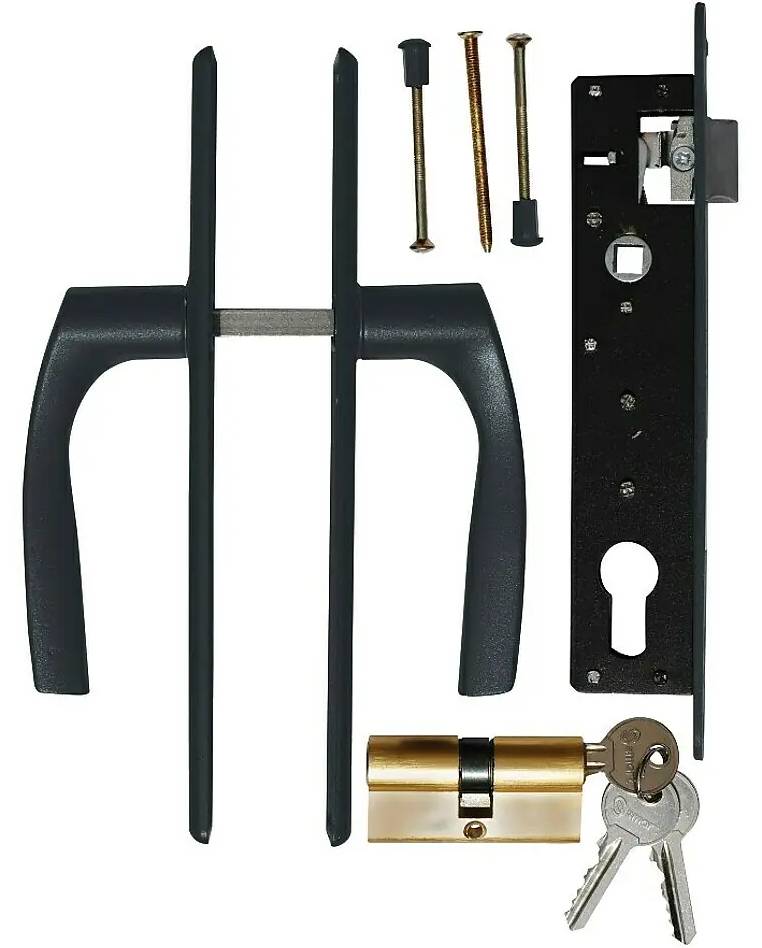 Sada pro jednokřídlovou bránu Polbram / 19 x 38 x 6 /  antracitová Varianta: ivi1