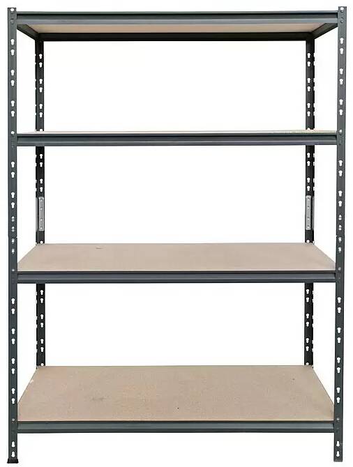 Vysokozátěžový regál AR Shelving Rivet Zeus / 180 x 120 x 50 cm / nosnost 300 kg/police / černá Varianta: ivi1