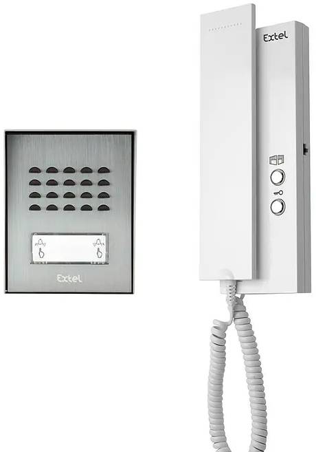 Dveřní interkom Extel Easy Bus 3 / dosah až 100 m / bílá/stříbrná Varianta: ivi1