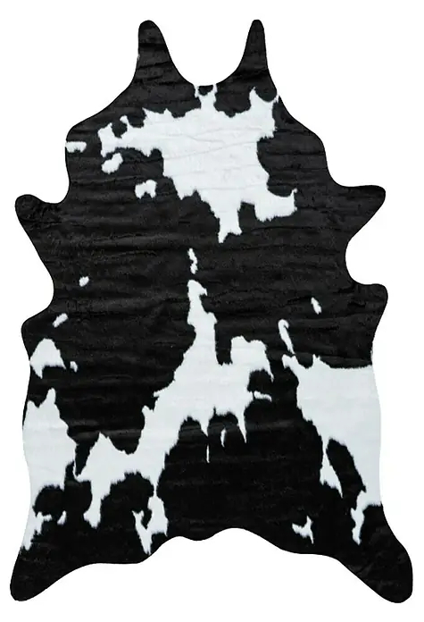 Dekorační kožešina Rodeo / 200 x 150 cm / kráva / černá/bílá Varianta: ivi1